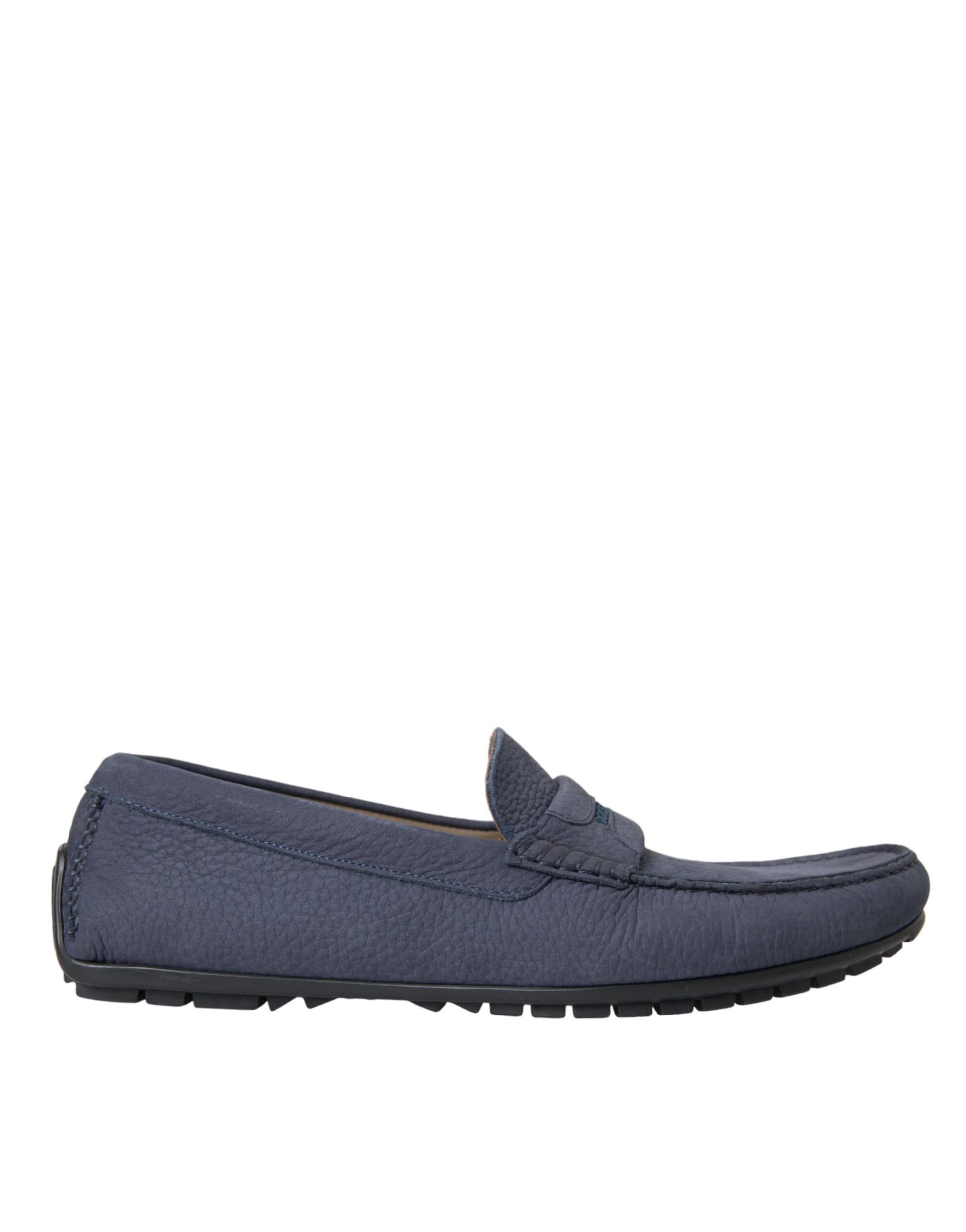 Dolce &amp; Gabbana – Blaue Mokassins aus Kalbsleder