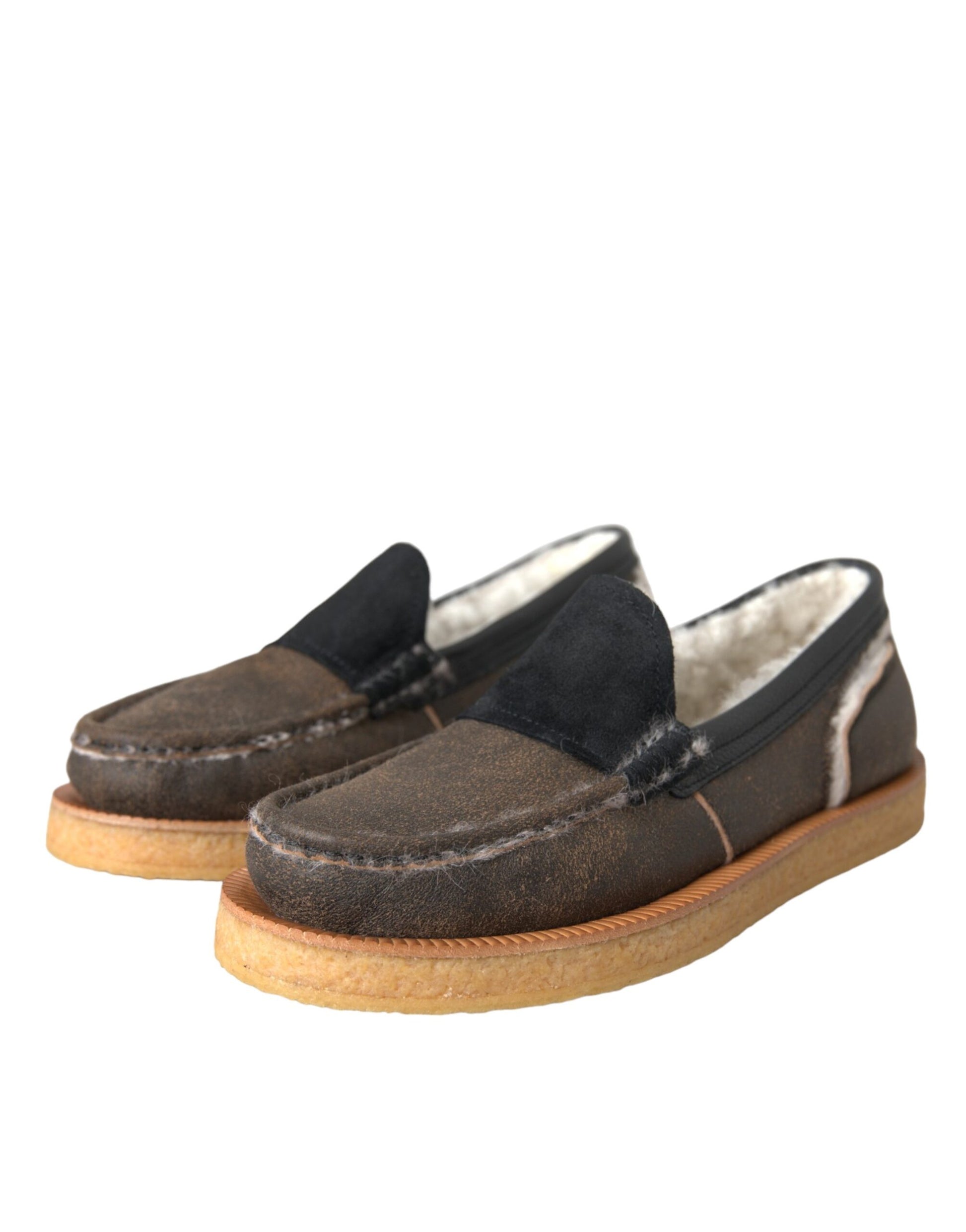 Dolce &amp; Gabbana Loafer aus Leder in Braun und Schwarz für Herren
