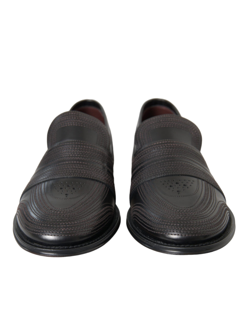 Dolce &amp; Gabbana Herren Halbschuhe aus schwarzem und braunem Leder