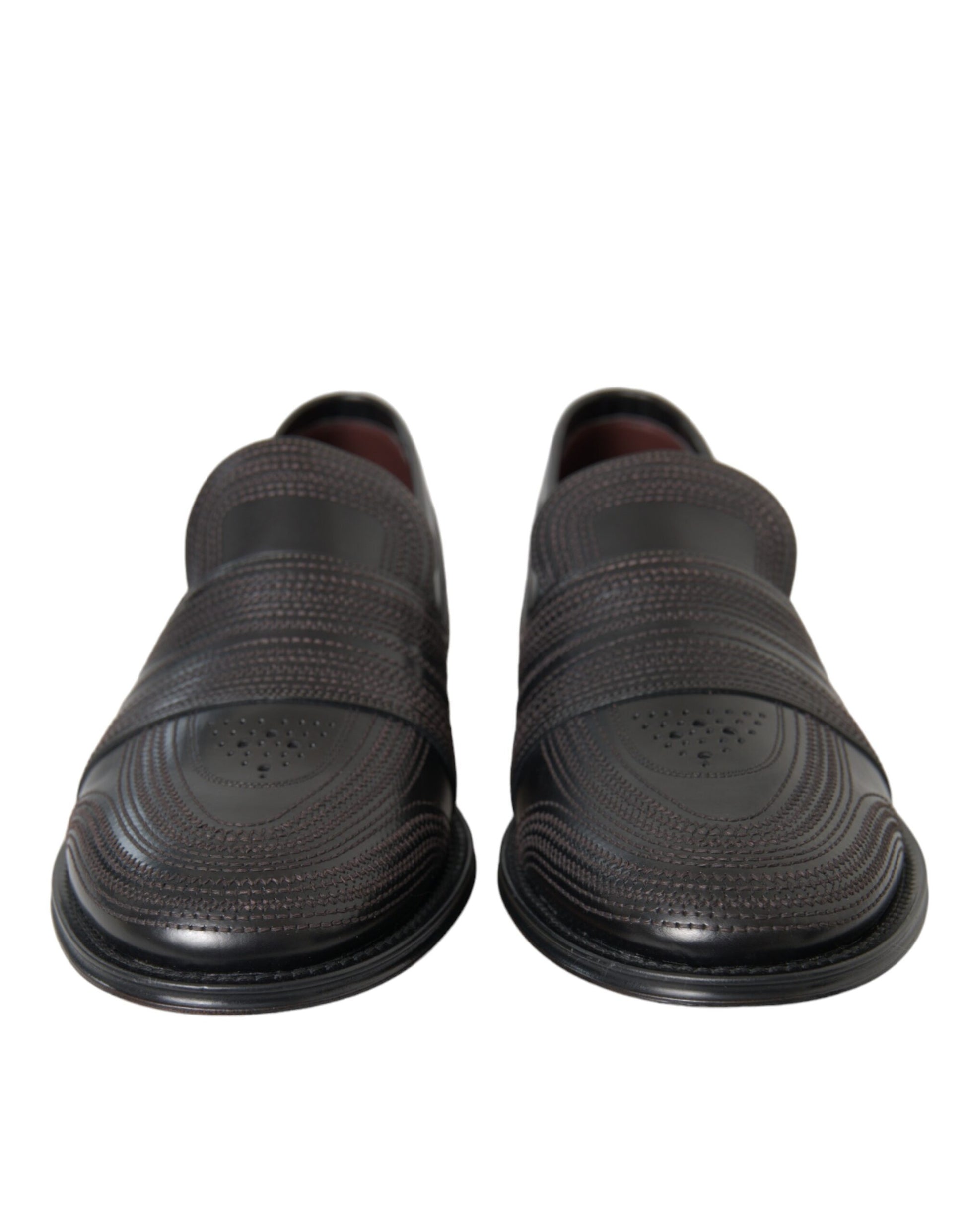 Dolce &amp; Gabbana Herren Halbschuhe aus schwarzem und braunem Leder
