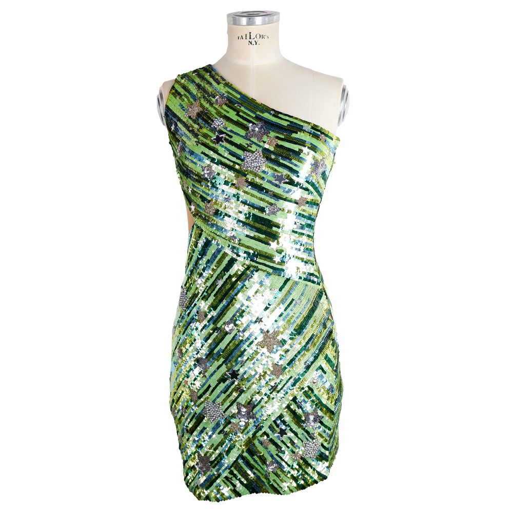 Elisabetta Franchi Grünes Polyamid-Damenkleid