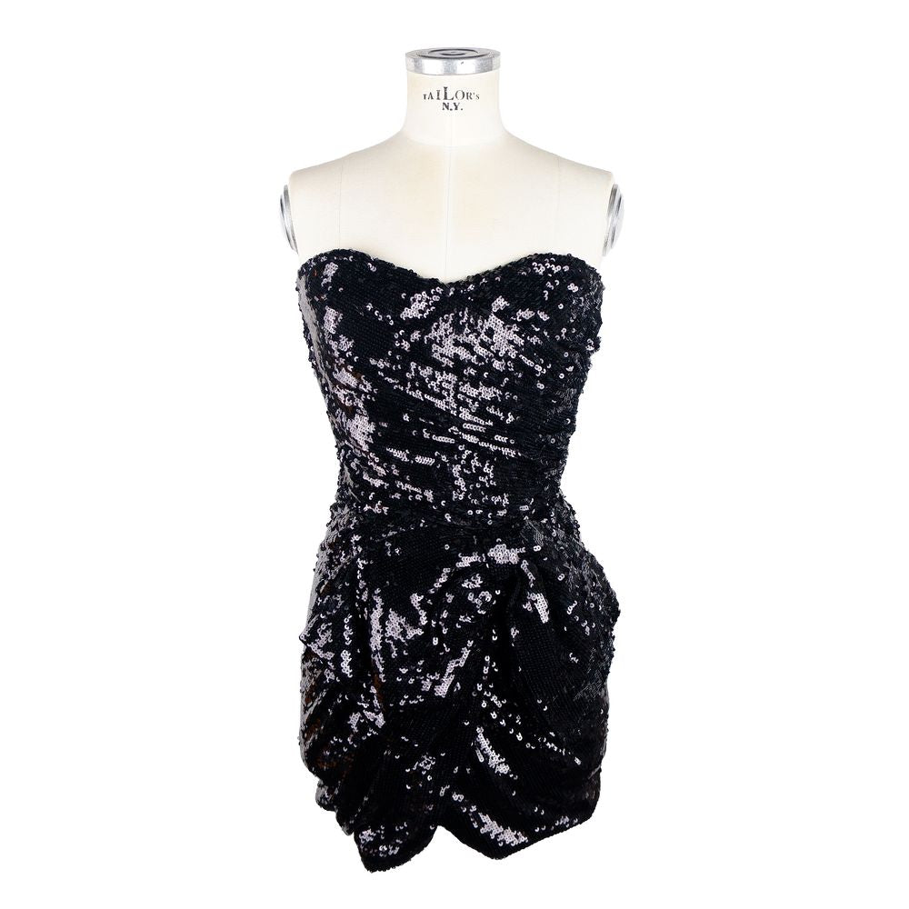 Elisabetta Franchi Schwarzes Polyamid-Damenkleid