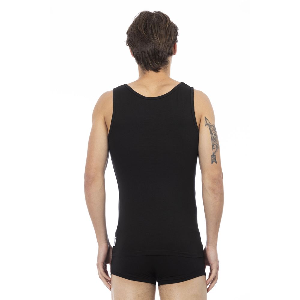 Bikkembergs Herren-Tanktop aus schwarzer Baumwolle
