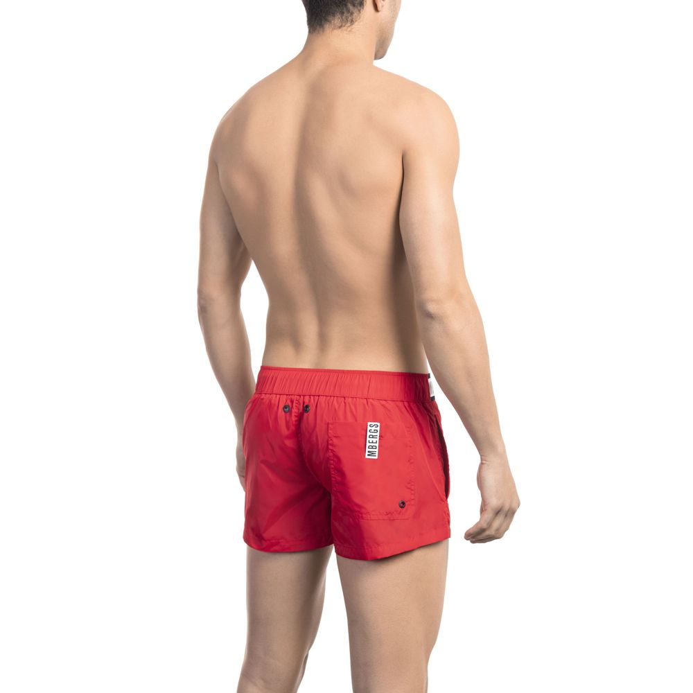 Bikkembergs – Rote Badeshorts aus Polyamid für Herren