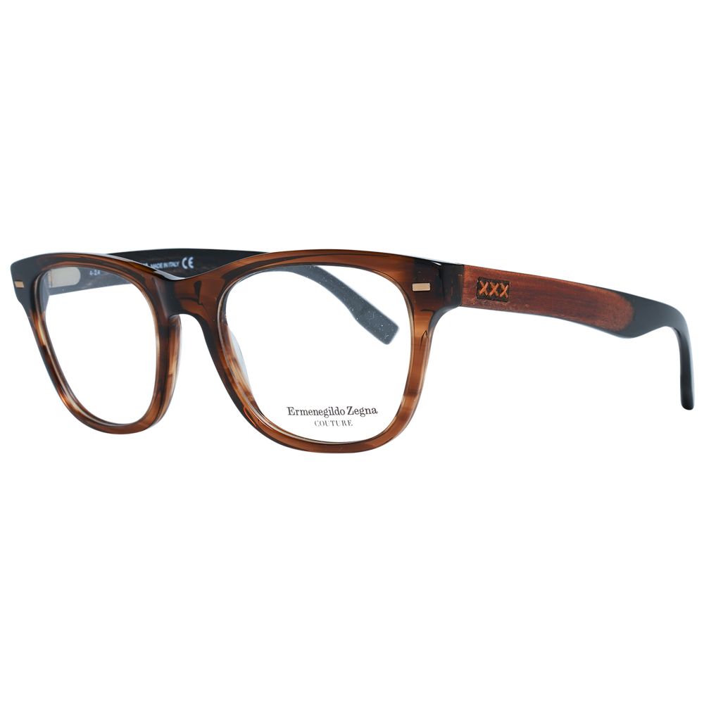 Ermenegildo Zegna Brown Plastic Glasses (Frames) - Allority