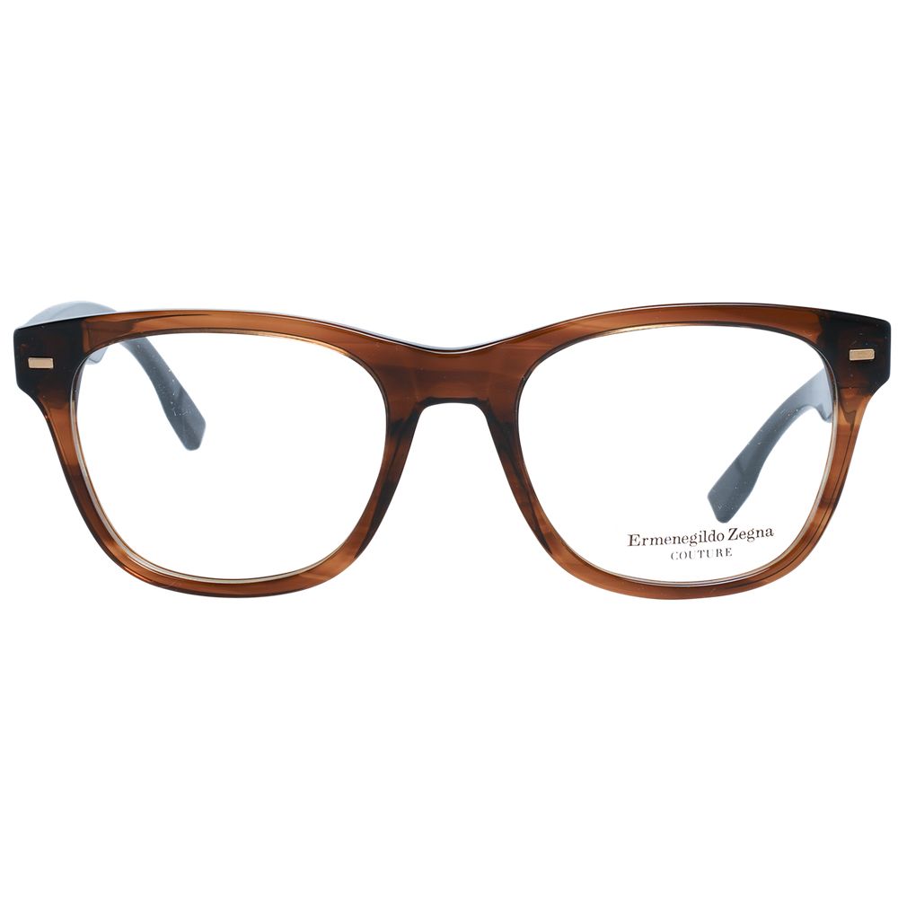 Ermenegildo Zegna Brown Plastic Glasses (Frames) - Allority