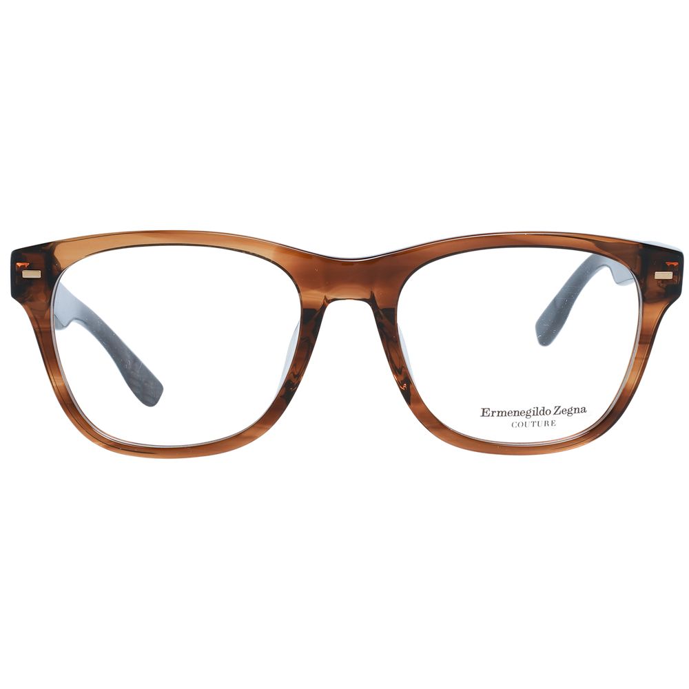 Ermenegildo Zegna Brown Plastic Glasses (Frames) - Allority