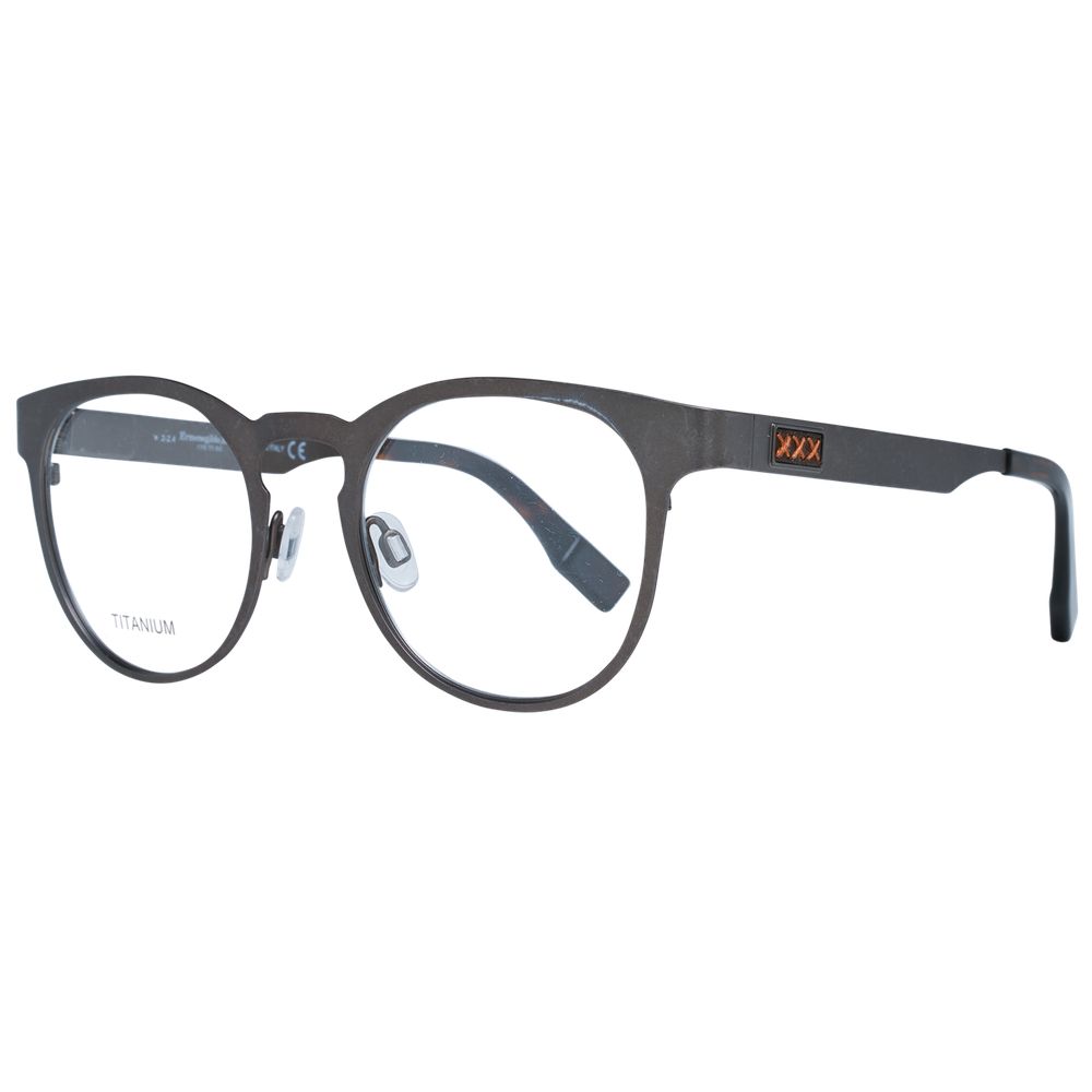 Ermenegildo Zegna Gray Titanium Glasses (Frames) - Allority