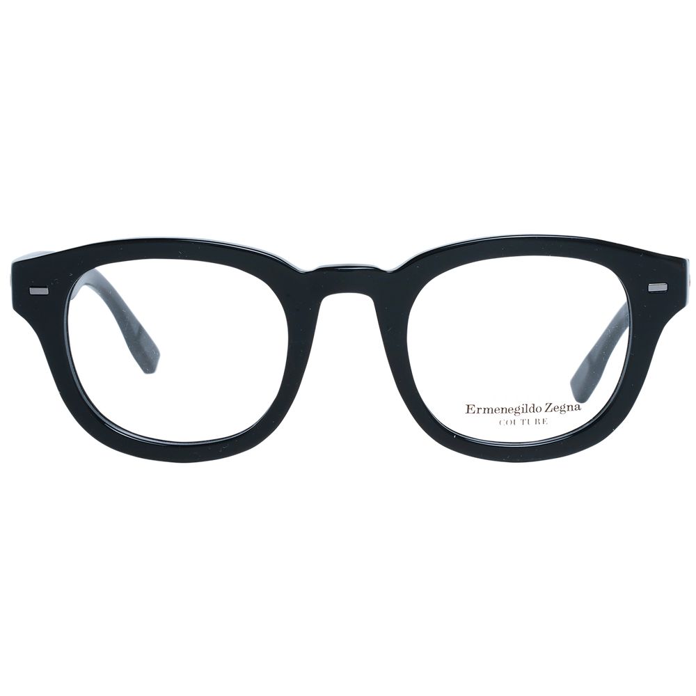 Ermenegildo Zegna Black Plastic Glasses (Frames) - Allority