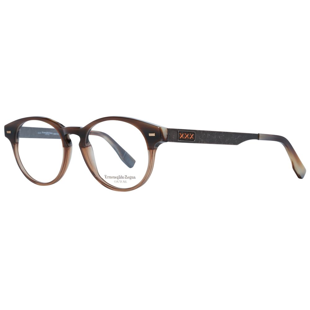 Ermenegildo Zegna Brown Plastic Glasses (Frames) - Allority