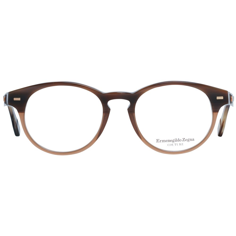 Ermenegildo Zegna Brown Plastic Glasses (Frames) - Allority