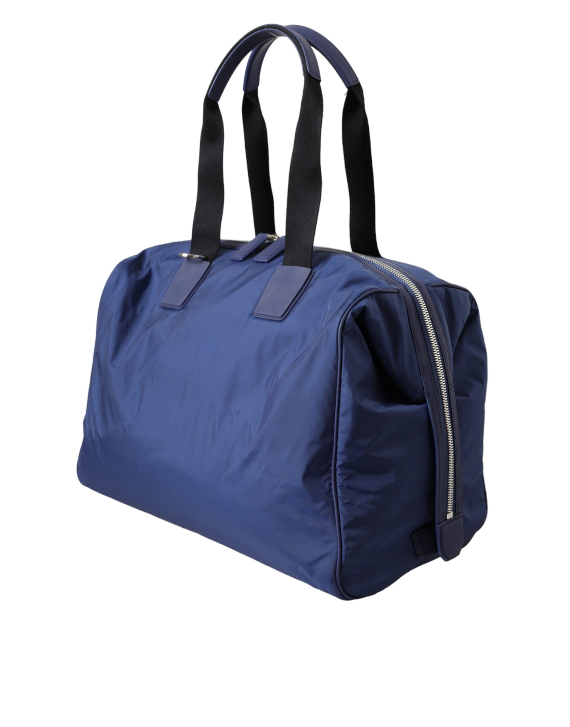 Dolce &amp; Gabbana – Blaue Reisetasche aus Nylon-Kalbsleder