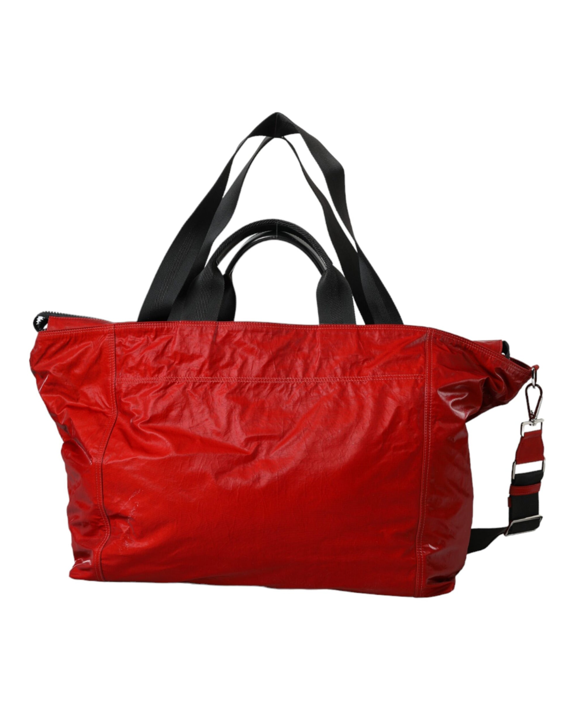 Dolce &amp; Gabbana – Rote Reisetasche aus Nylon-Kalbsleder