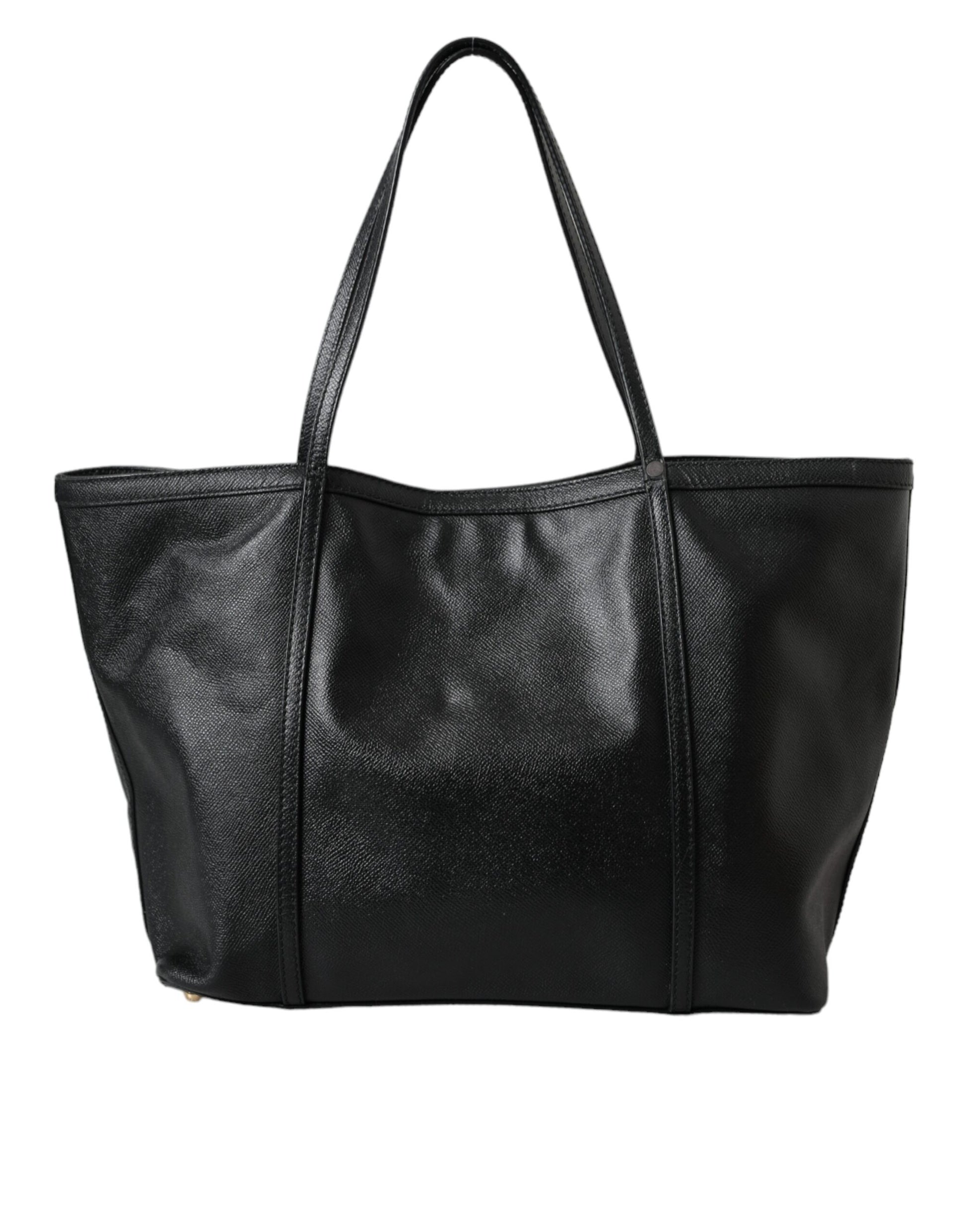 Dolce &amp; Gabbana – Miss Escape – Einkaufstasche aus schwarzem Leder für Damen