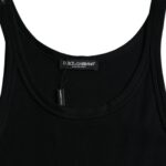 Dolce &amp; Gabbana Schwarzes Tanktop Ärmellose Unterwäsche Herren T-Shirt