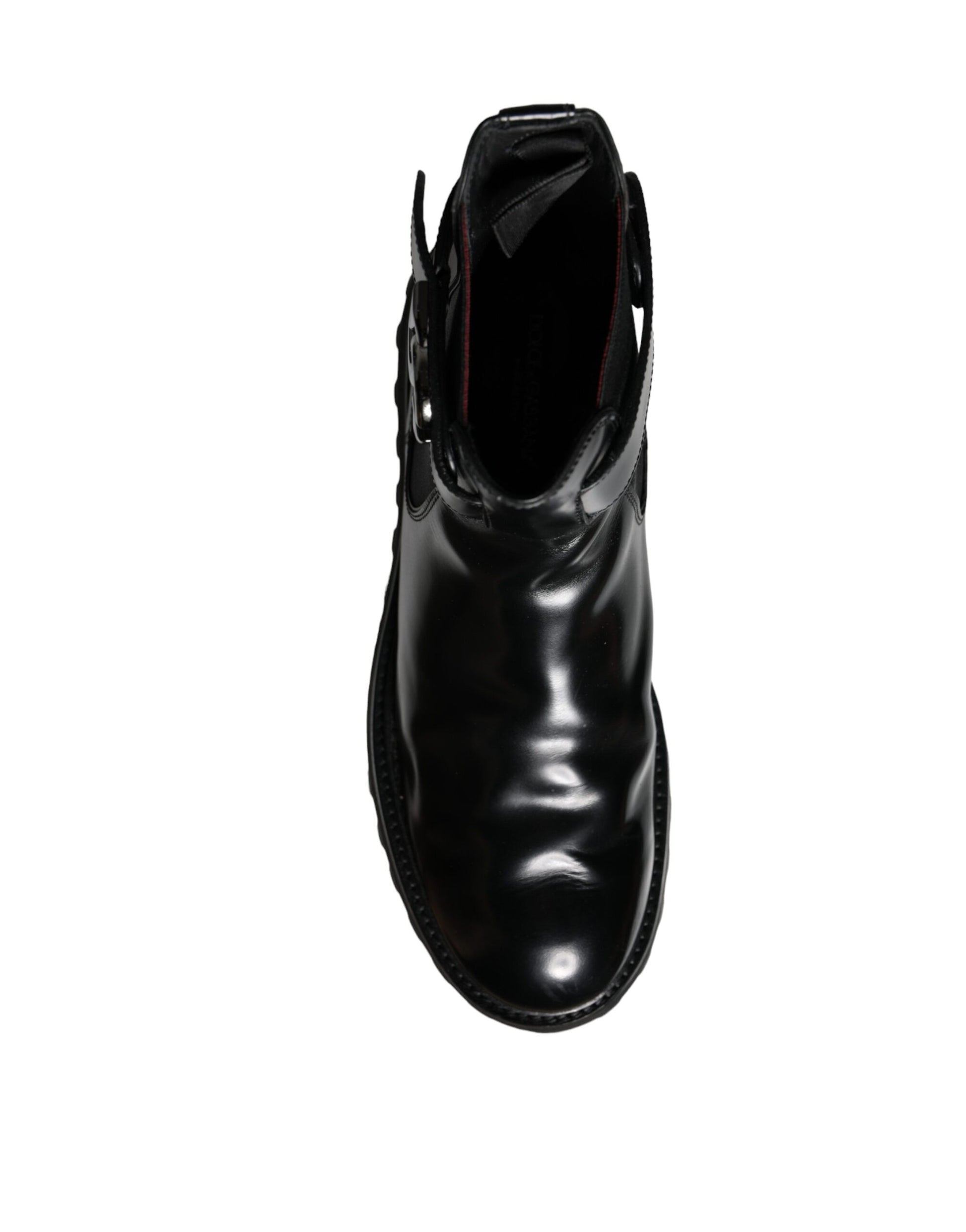 Dolce &amp; Gabbana – Chelsea-Stiefel mit schwarzem DG-Logo und Gürtel für Herren