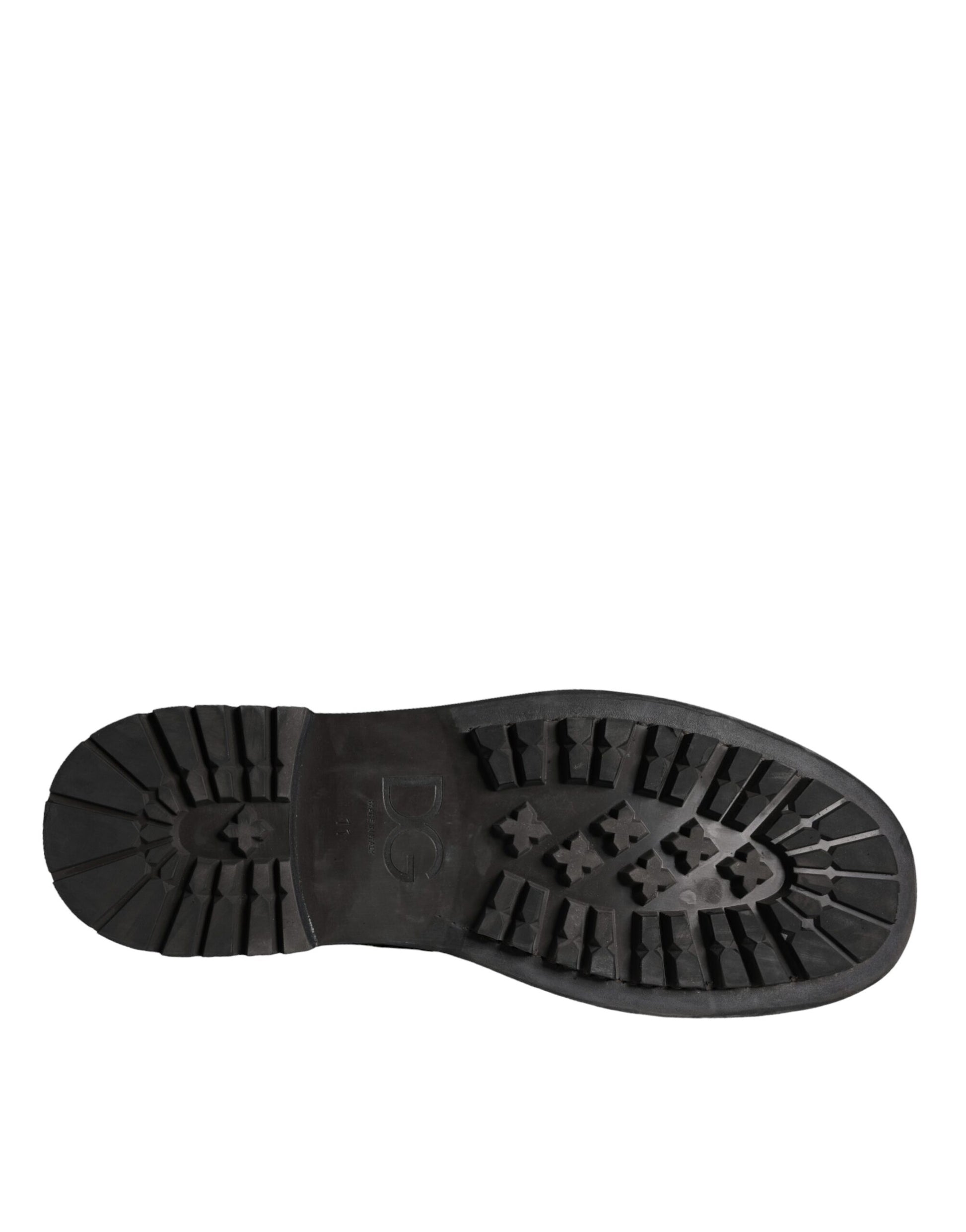 Dolce &amp; Gabbana – Schwarze Schnürstiefeletten mit halbhohem Schaft Herren Schuhe