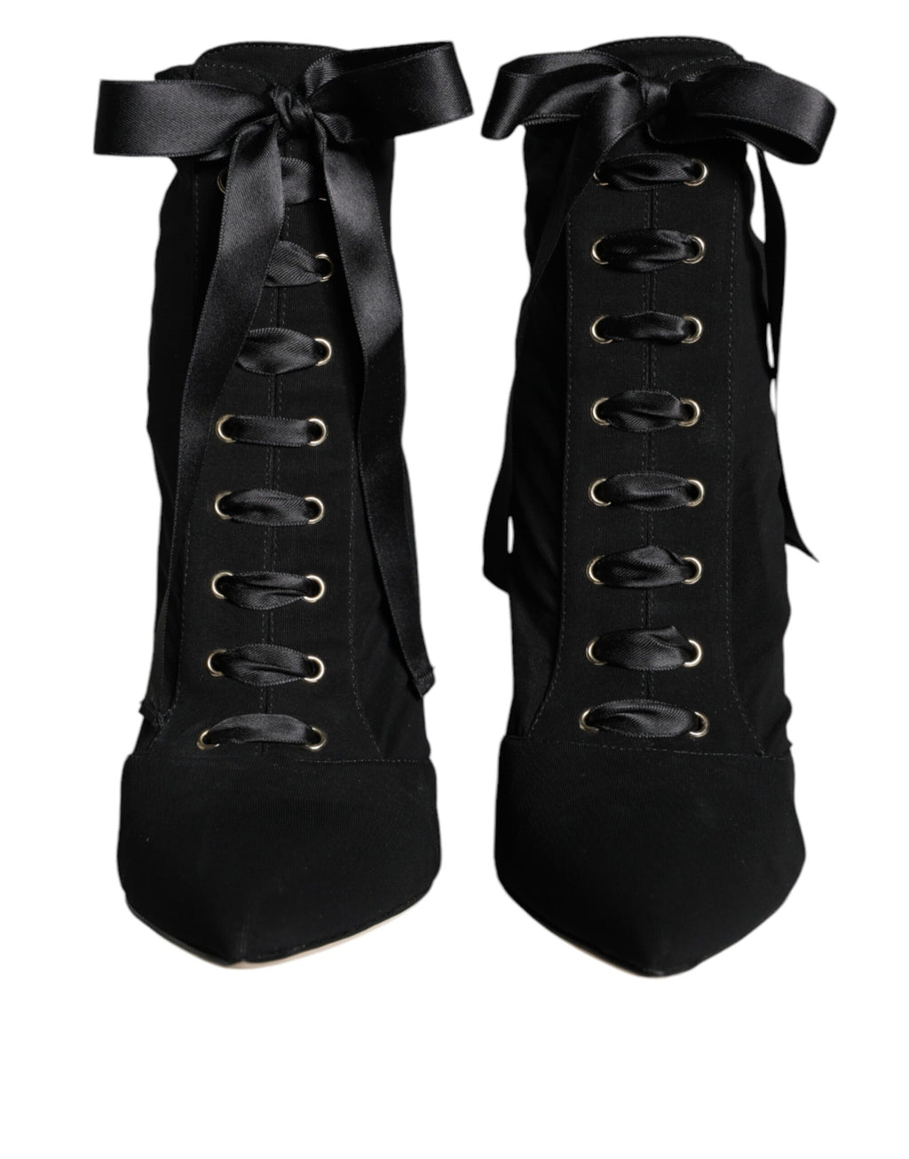 Dolce &amp; Gabbana – Schwarze Stiefeletten aus Stretch-Jersey