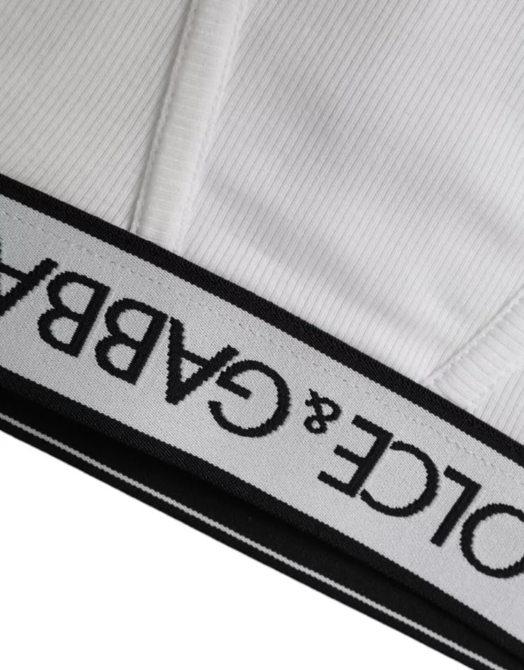 Dolce &amp; Gabbana – Weiße Unterwäsche aus Stretch-Baumwolle mit Markenlogo