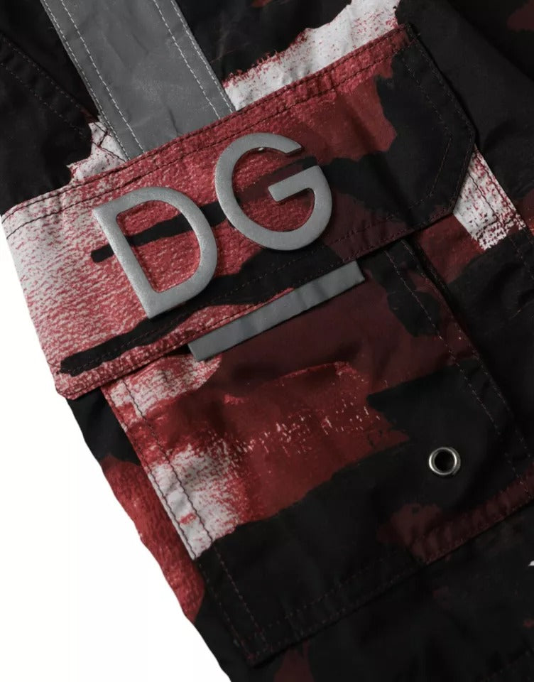 Dolce &amp; Gabbana Multicolor Camouflage DG Logo Beachwear Shorts Bademode