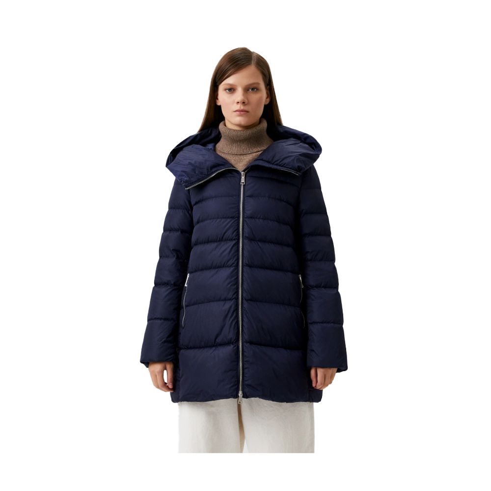Blaue Nylonjacke für Damen hinzufügen