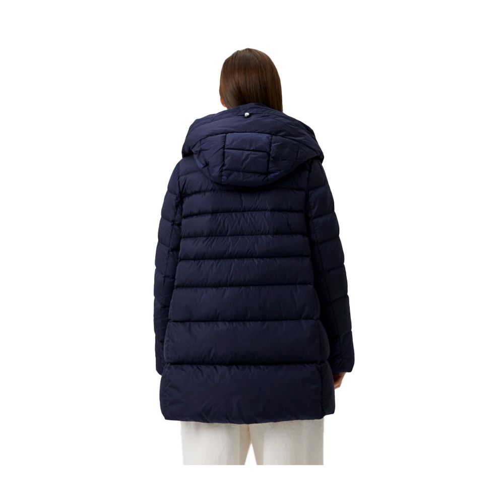 Blaue Nylonjacke für Damen hinzufügen