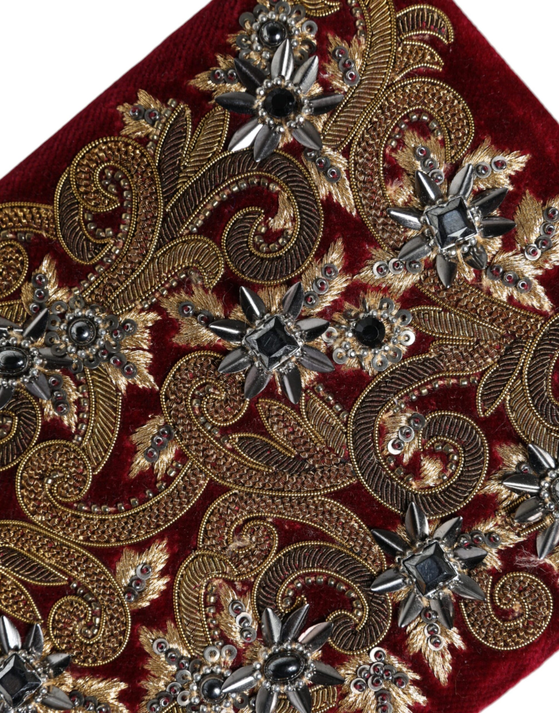Dolce &amp; Gabbana Roter Samt Goldrahmen Clutch Abend Party Handtasche