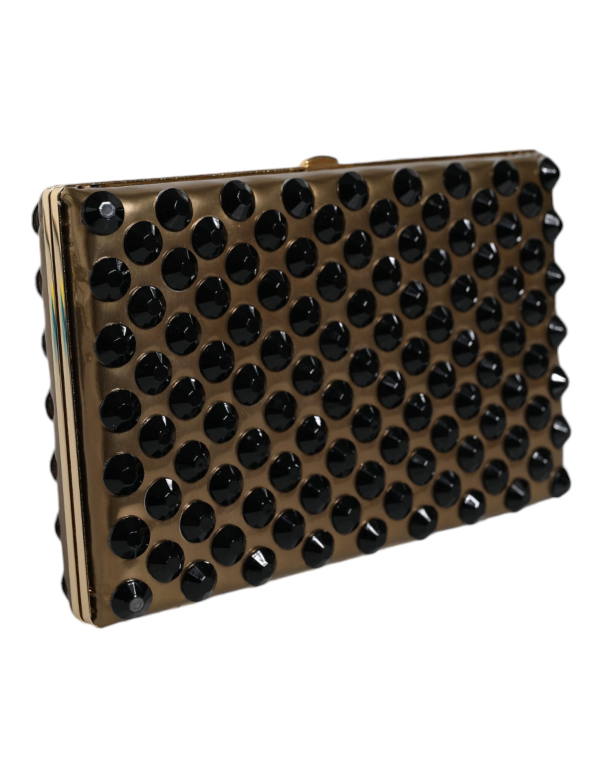 Dolce &amp; Gabbana Gold Kristall Bifold Clutch Abend Party Damen Handtasche Tasche