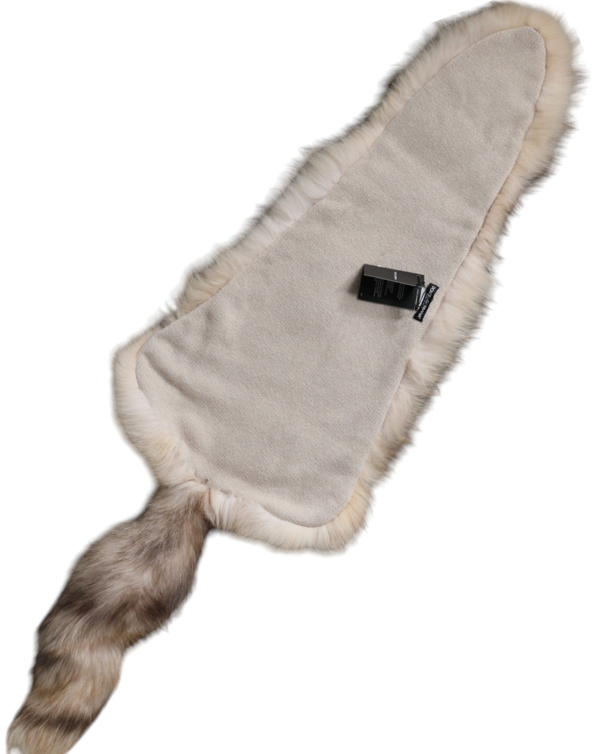 Dolce &amp; Gabbana Brauner Frost Fuchspelz-Halswärmer-Winterschal