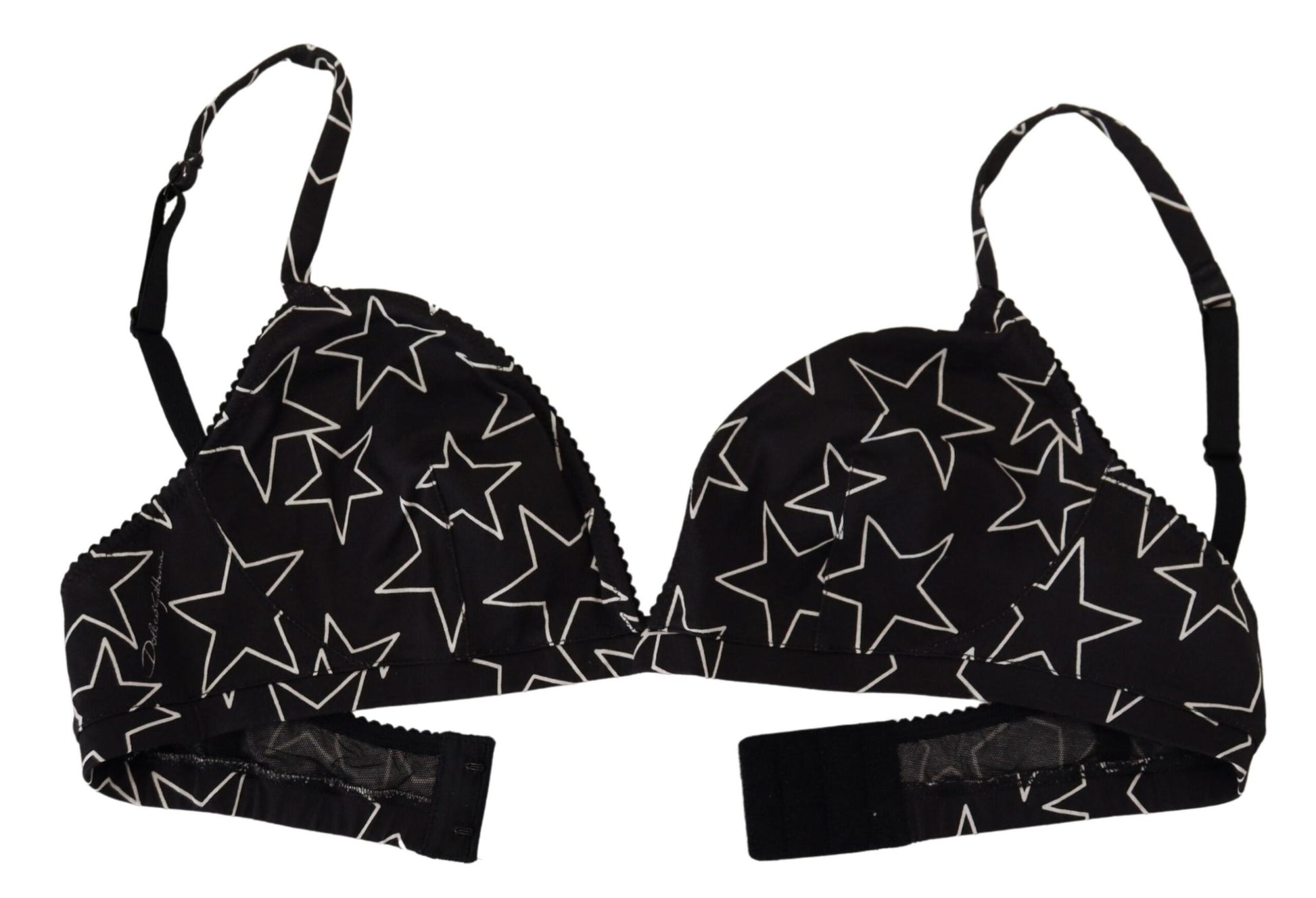 Dolce &amp; Gabbana – Schwarzer Millennials Star – Bügelloser Baumwoll-BH