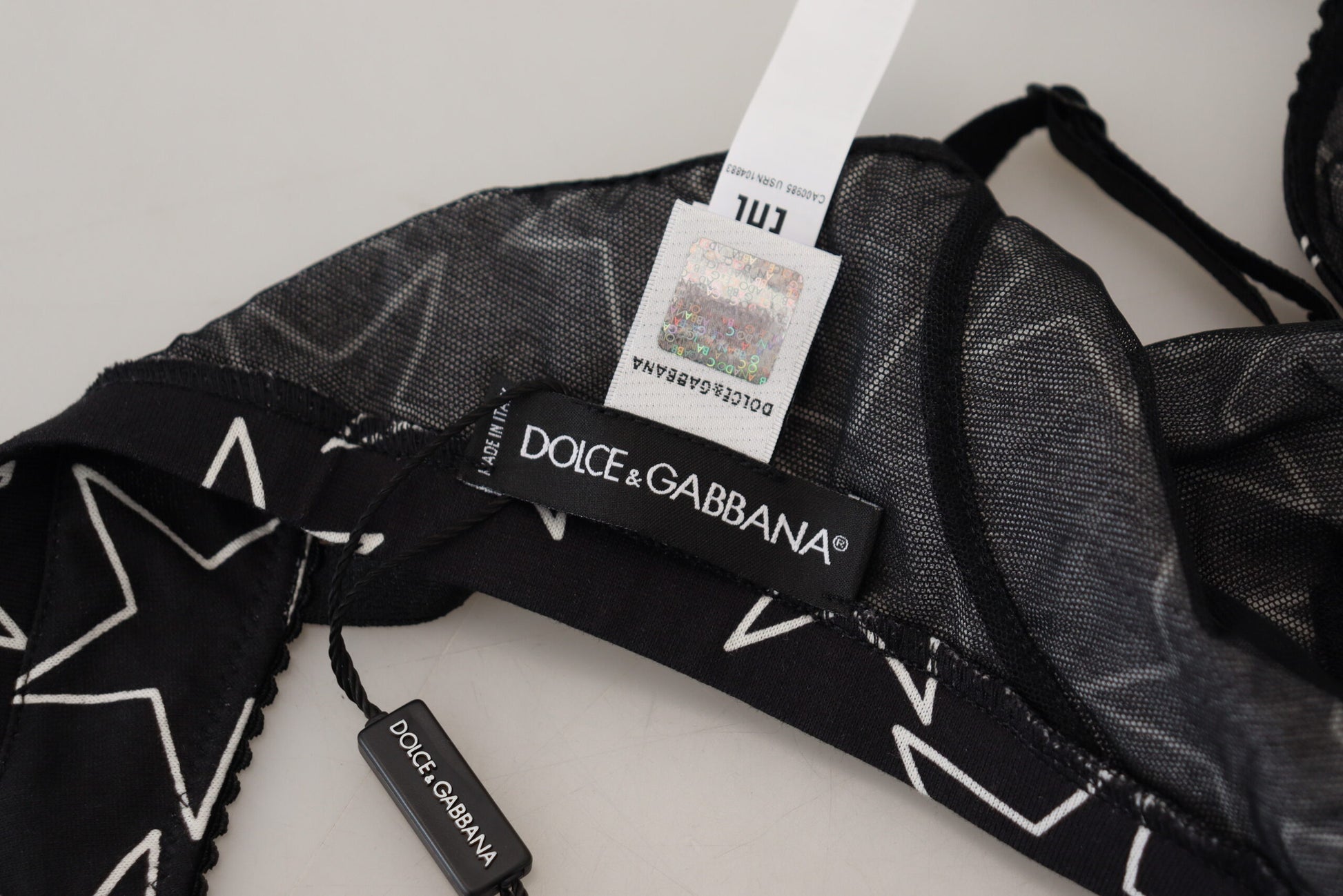 Dolce &amp; Gabbana – Schwarzer Millennials Star – Bügelloser Baumwoll-BH