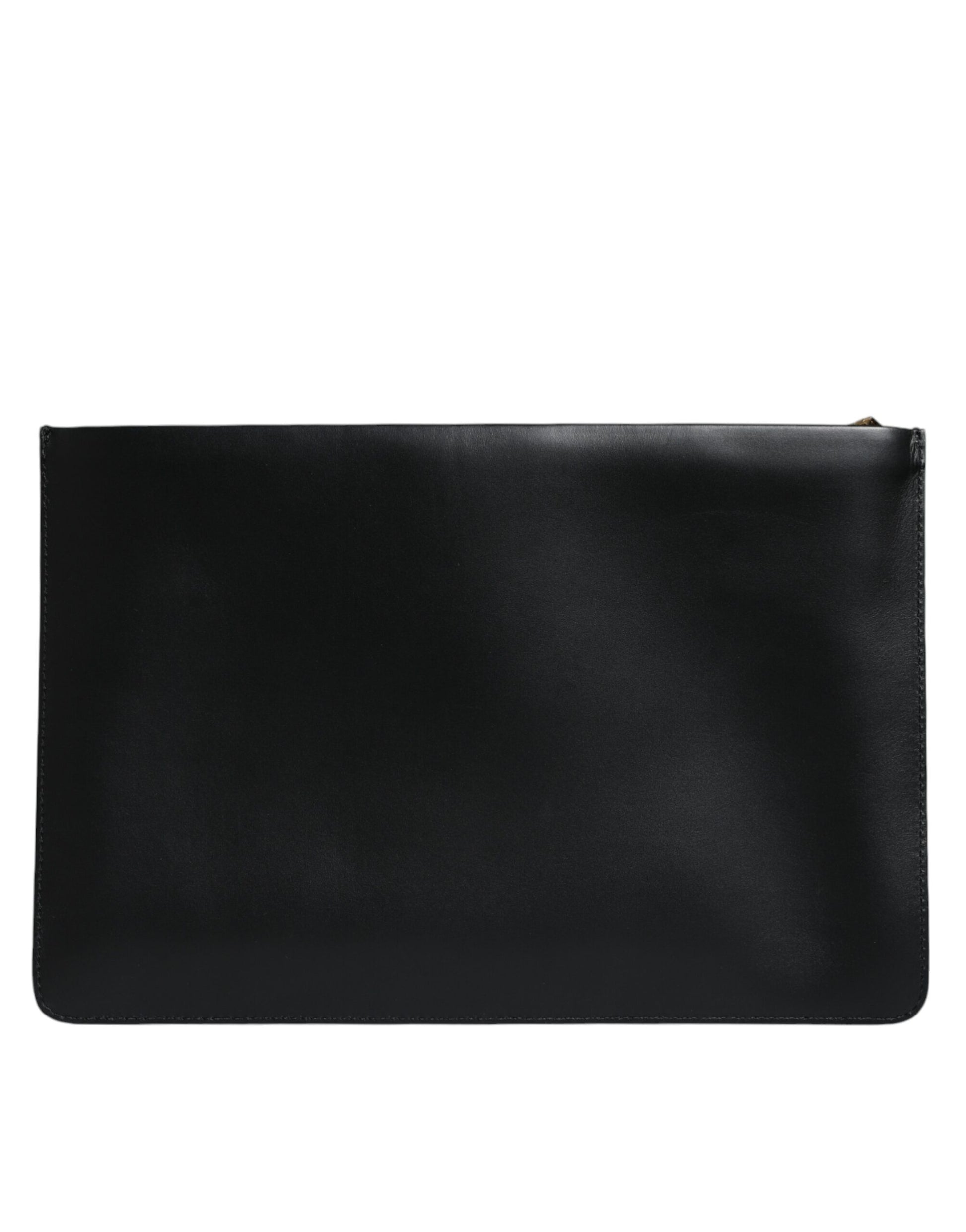 Dolce &amp; Gabbana – Mediterrane Beuteltasche aus schwarzem Kalbsleder
