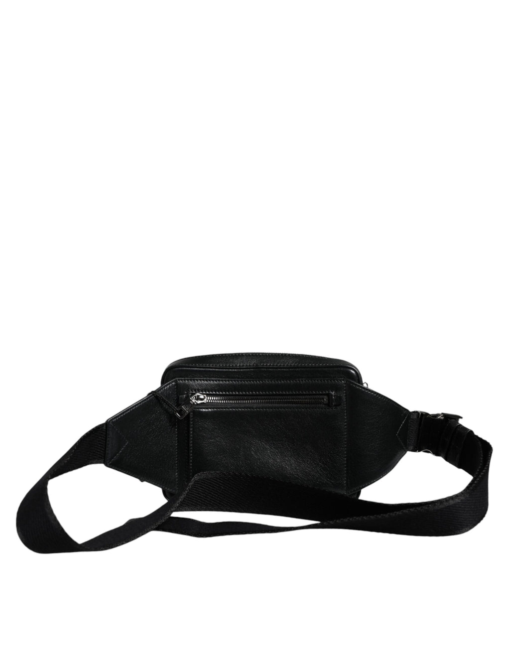 Dolce &amp; Gabbana – Gürteltasche mit LED-Logo aus schwarzem Leder