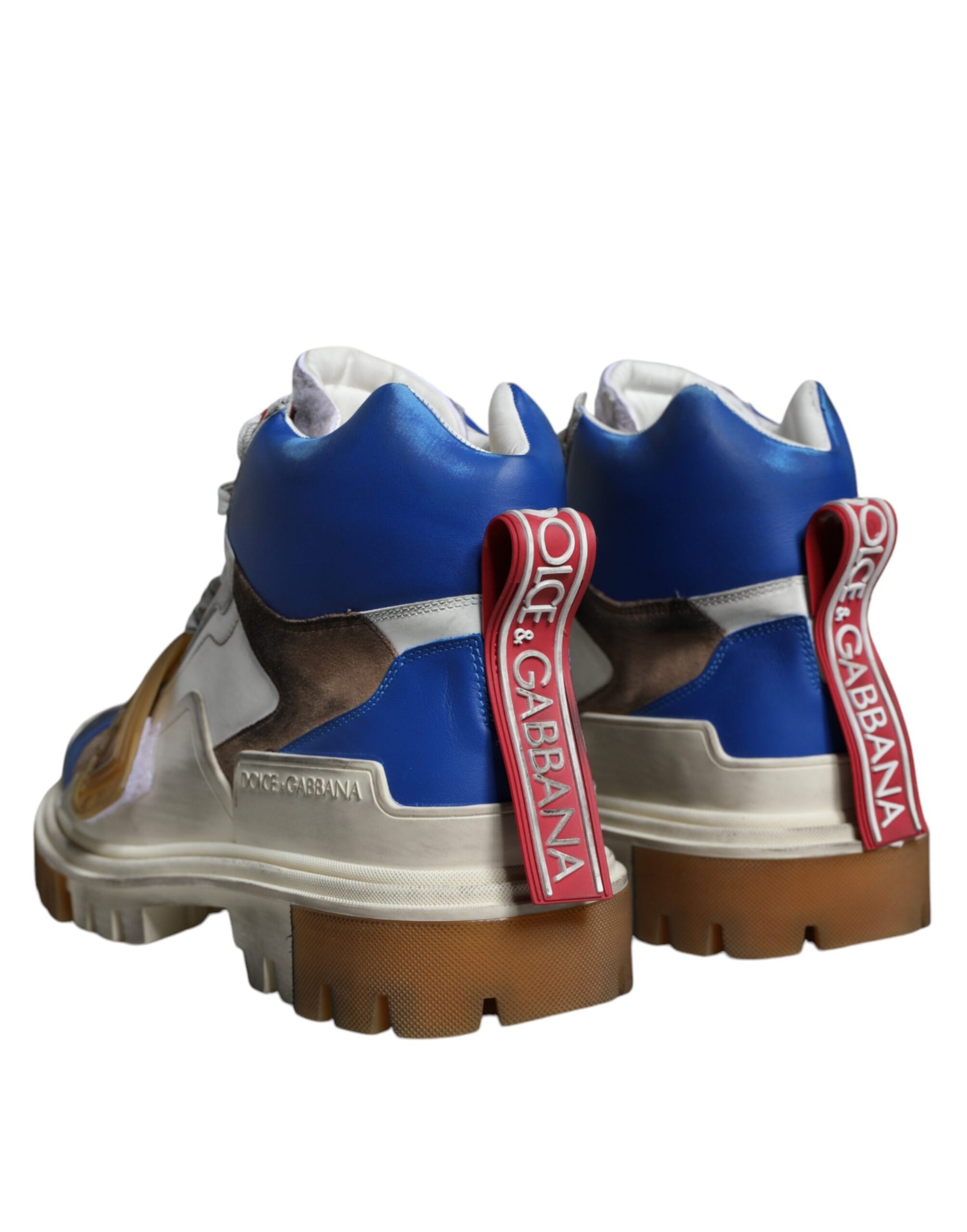 Dolce & Gabbana Mehrfarbige Trekking-Sneakers aus Leder Stiefel Schuhe
