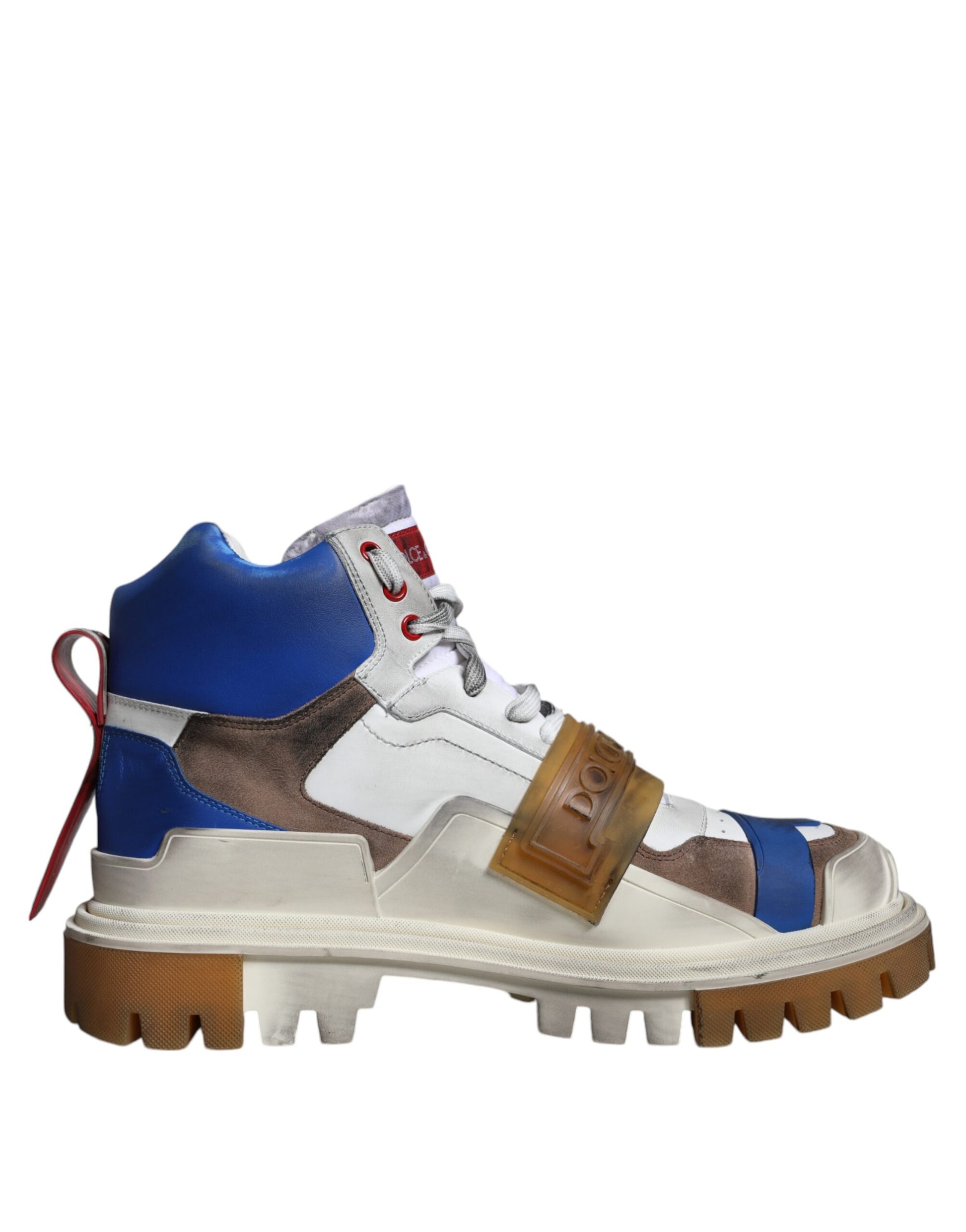 Dolce & Gabbana Mehrfarbige Trekking-Sneakers aus Leder Stiefel Schuhe