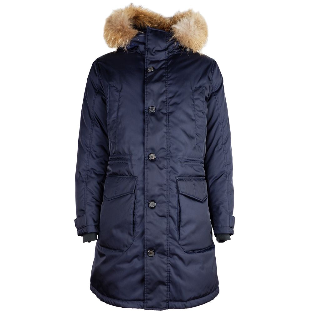 Blaue Nylonjacke für Herren hinzufügen