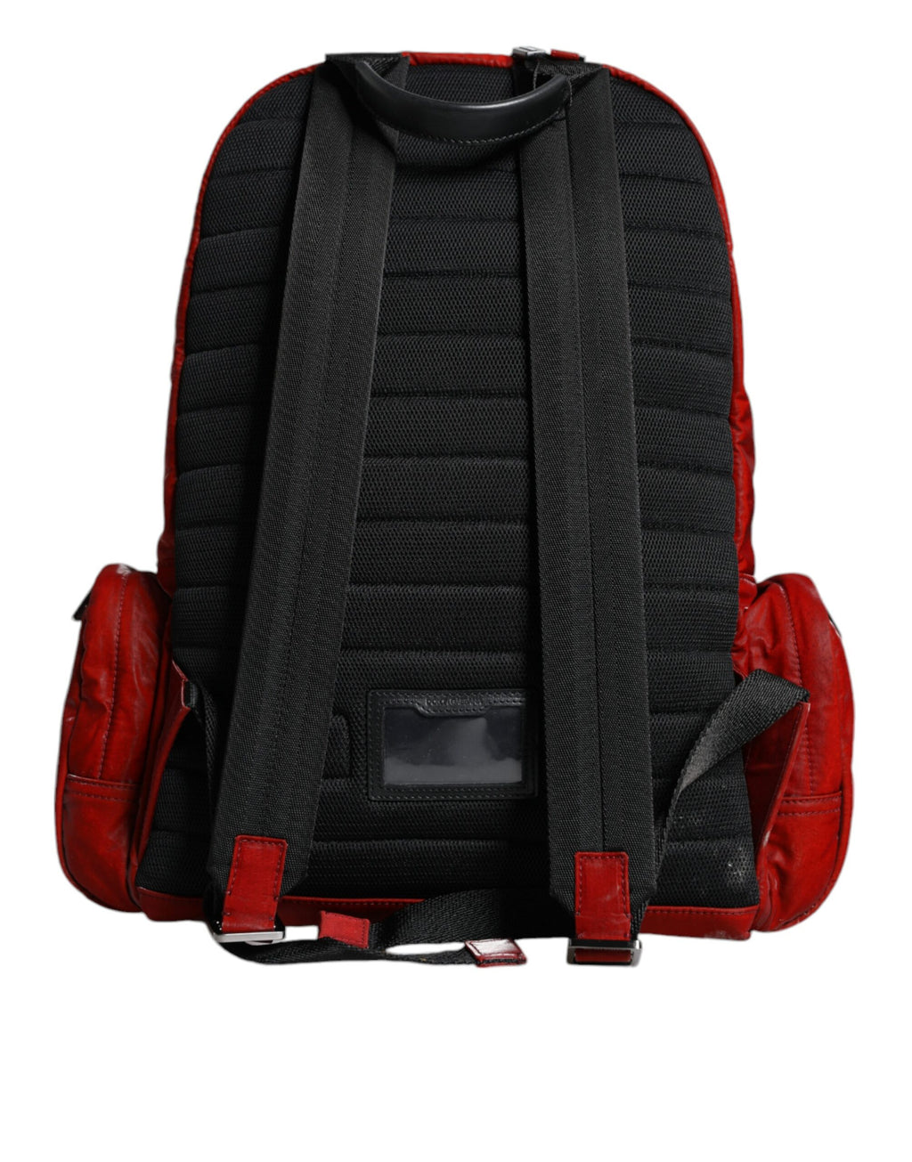 Dolce &amp; Gabbana – Rucksacktasche mit Logo-Schild aus rotem Lackleder