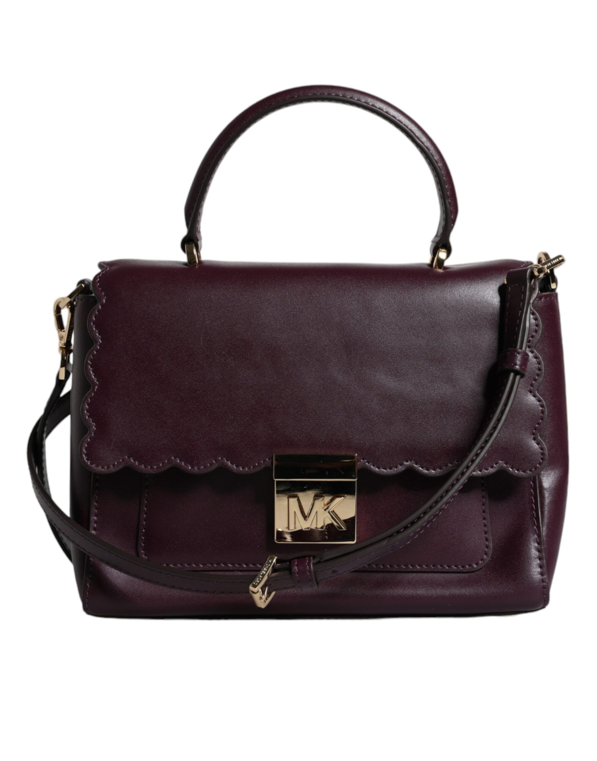 Michael Kors – Umhängetasche „Mindy“ aus lila Leder mit Logo-Schild