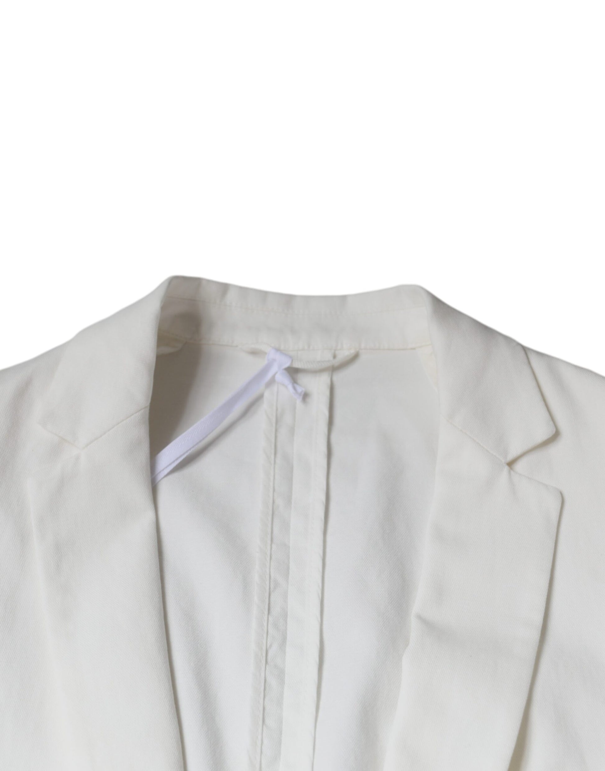 Dondup – Weißer, einreihiger Blazer mit einem Knopf