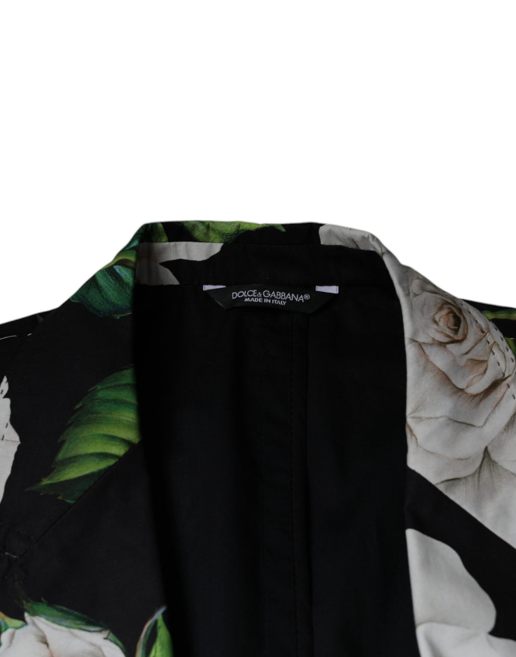 Dolce &amp; Gabbana – Schwarzer formeller 2-teiliger Anzug aus Baumwolle mit Rosenmuster für Herren