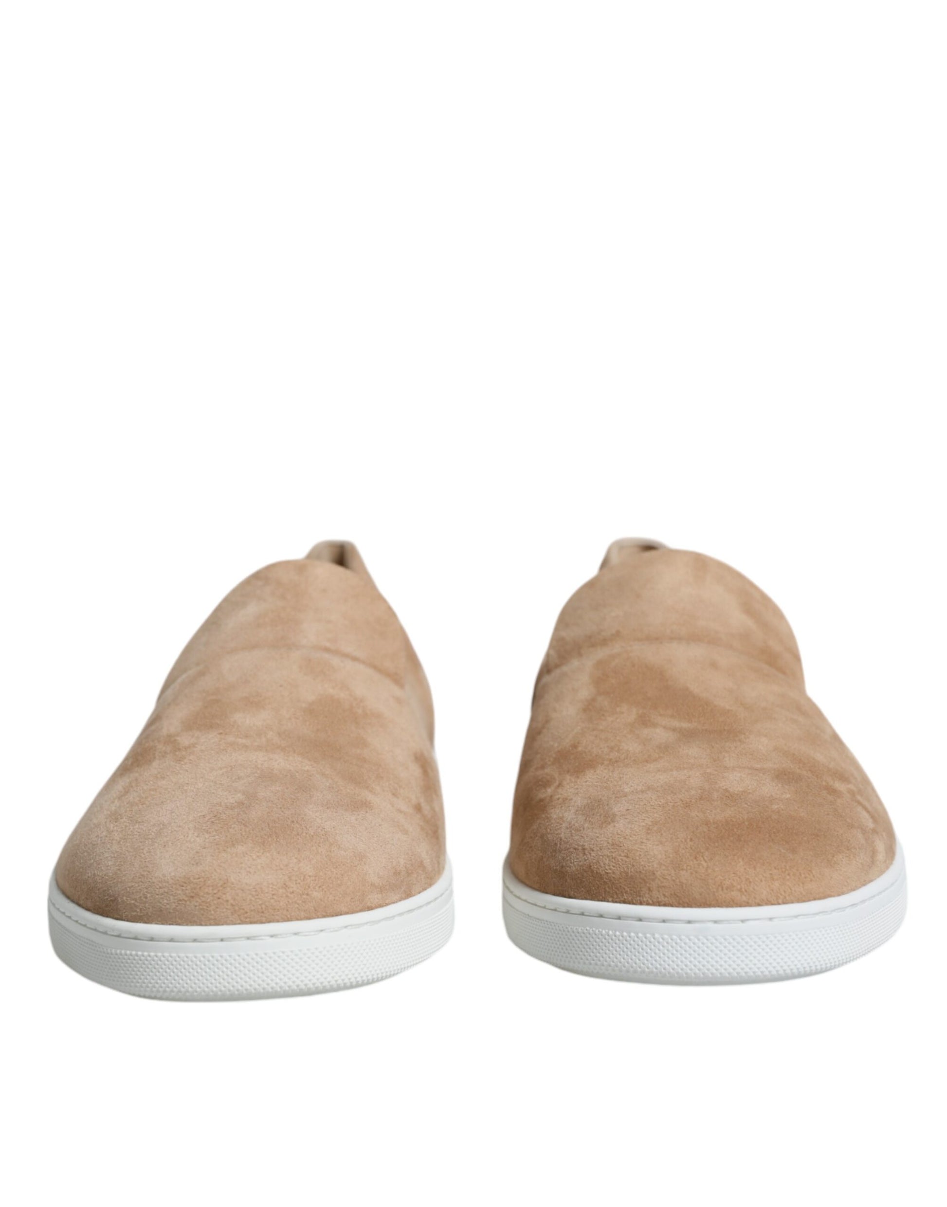 Dolce &amp; Gabbana Beige Wildleder Caiman Loafers Hausschuhe Schuhe