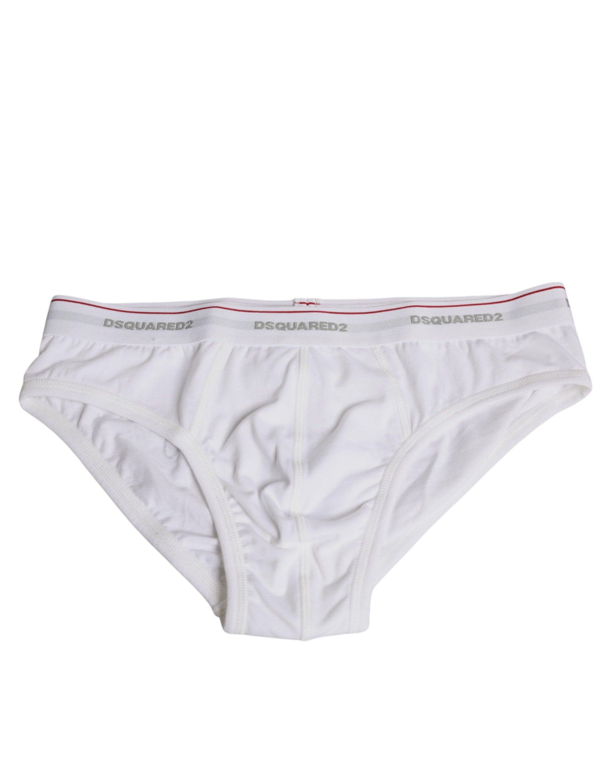 Dsquared² Weiße Baumwoll-Stretch-Unterhose für Damen mit mittlerer Taille