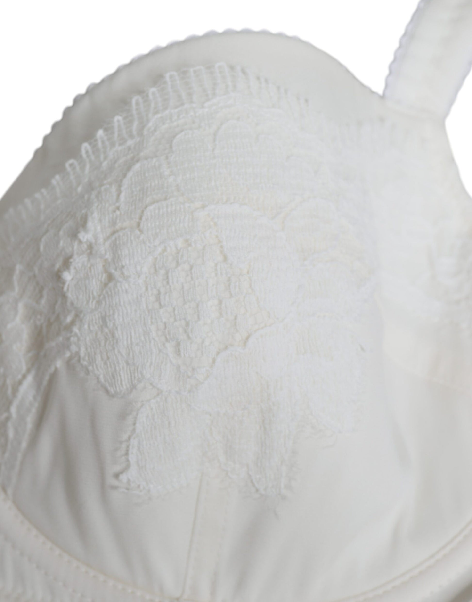 Dolce &amp; Gabbana – Balconette-BH aus Stretch-Seide in Weiß