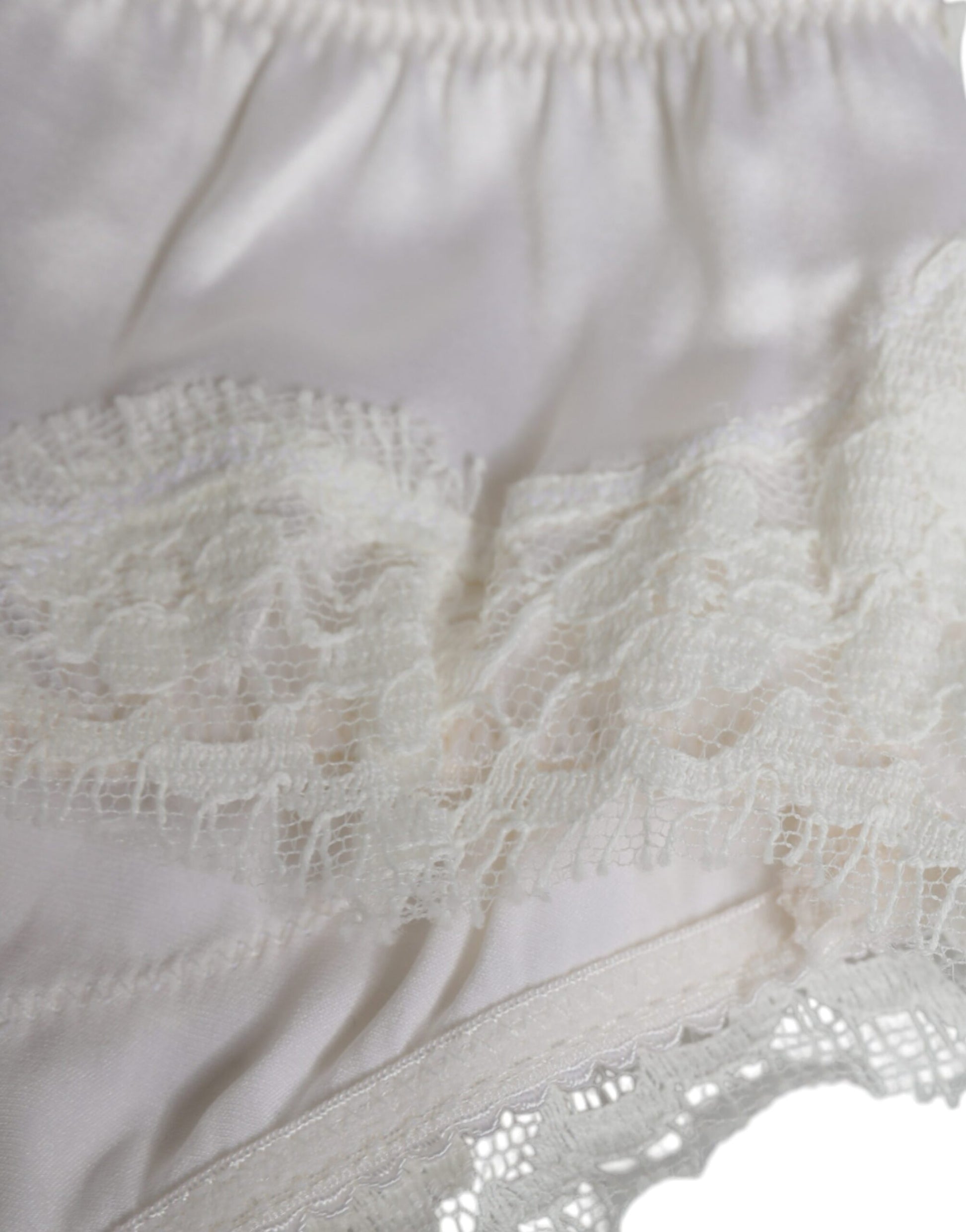Dolce &amp; Gabbana – Balconette-BH aus Stretch-Seide in Weiß