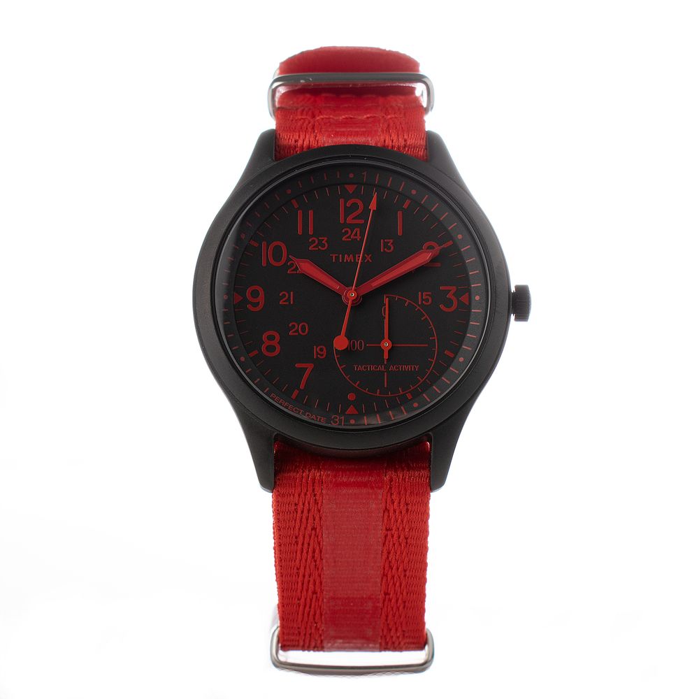 Rote Timex-Nylonuhr