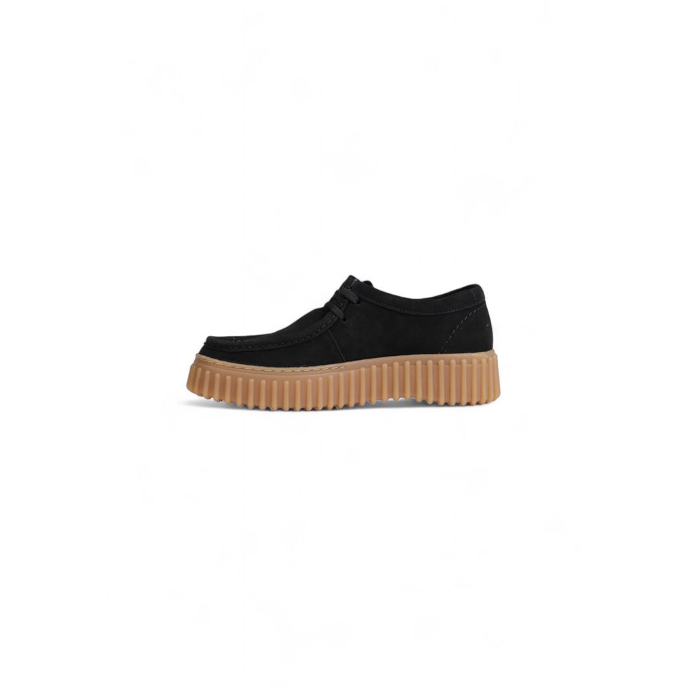 Clarks Plateauschuhe aus schwarzem Wildleder