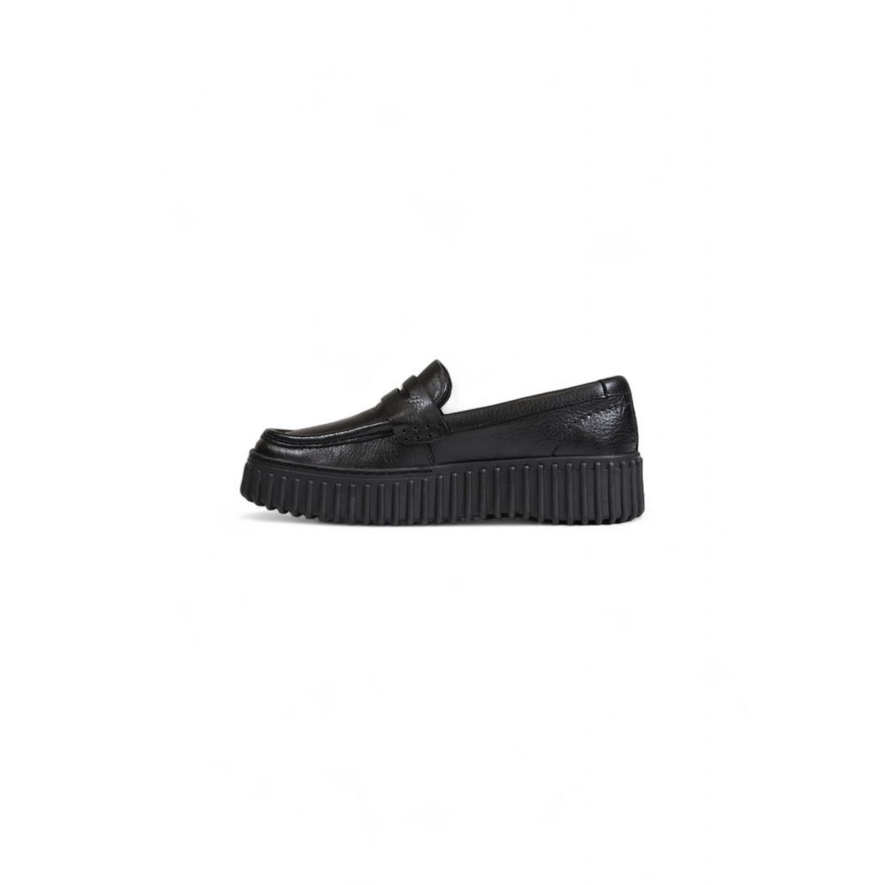 Clarks Plateauschuhe aus schwarzem Leder