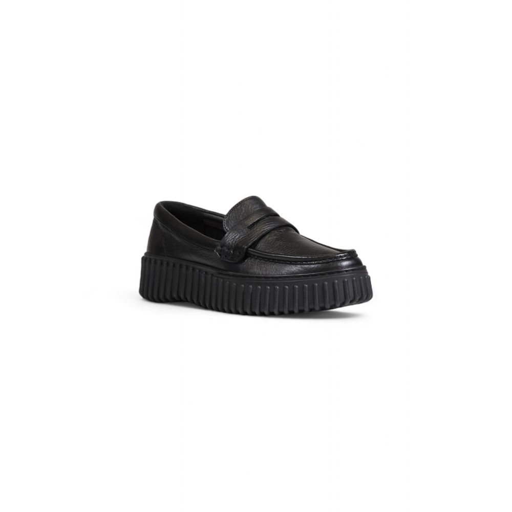 Clarks Plateauschuhe aus schwarzem Leder