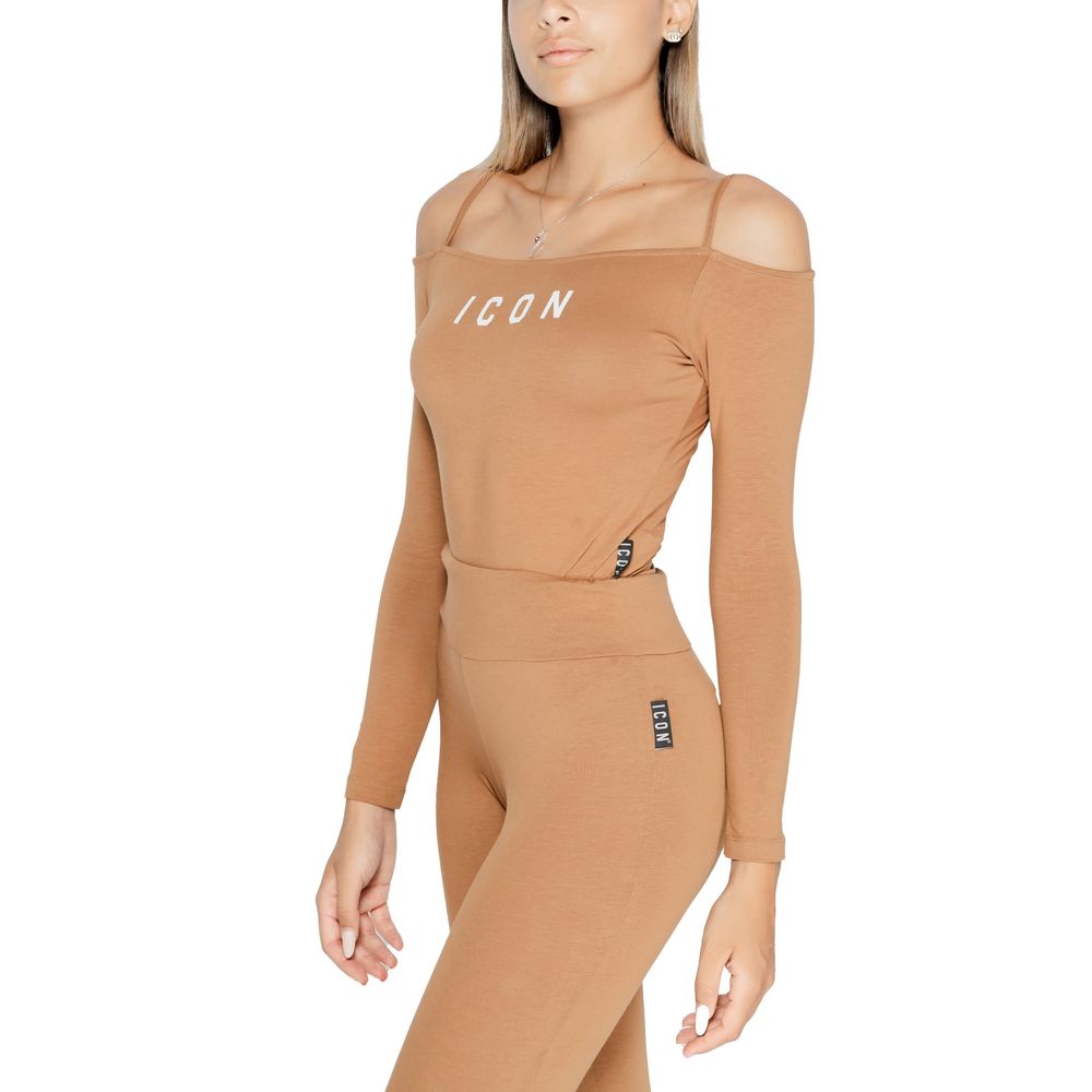 Icon Brauner Baumwoll-Body