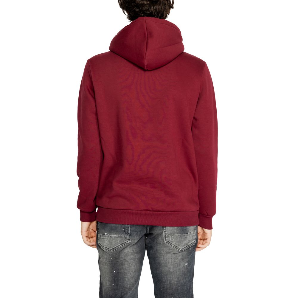 Kapuzenpullover aus Baumwolle mit Icon-Print in Bordeaux